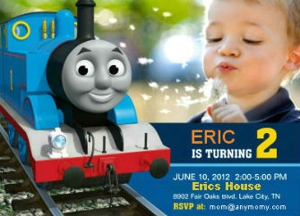 Thomas  Train Birthday Party on Photo Thomas The Train Birthday Invitations   Thomas The Train