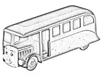 Bertie the bus coloring page