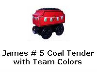 James # 5 Coal Tender with Team Colors recall