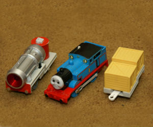 Thomas pulling the Jet Engine battery train