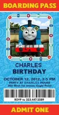 Thomas & Friends invitations